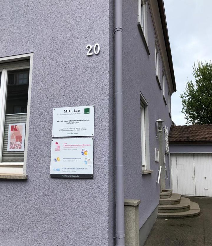 MHL Kanzlei Standort Memmingen Bild Ansicht